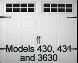 Residential Garage Door Models 430 431 3630